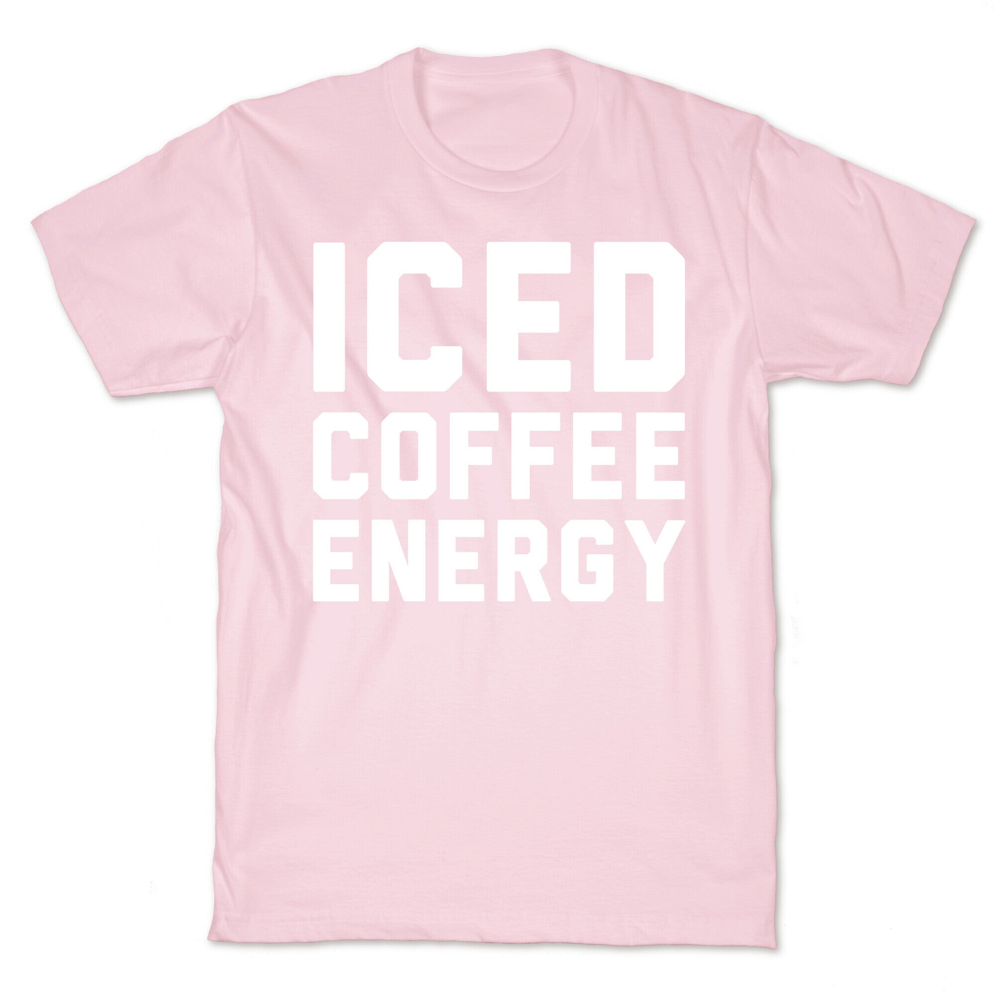 Iced Coffee Energy White Print T-Shirt